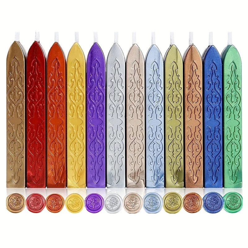 Wax Seal Stamp Kit - 12 pçs/saco varas de cera de