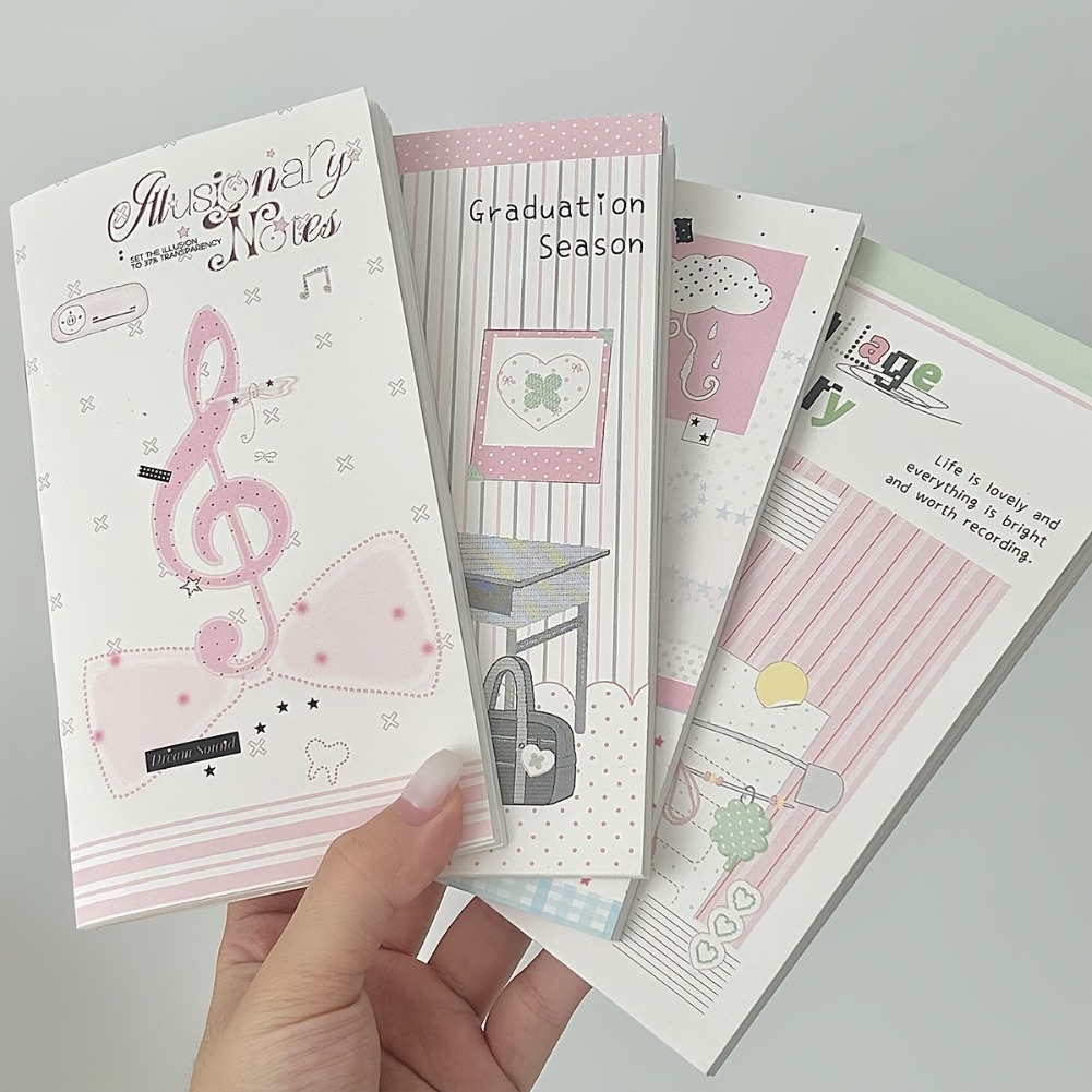 Graph Paper Pad - Caderno Musical Coreano A6 em Branco,