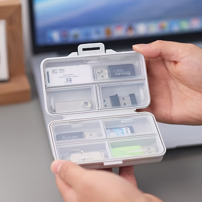 Stationery Office Supply Store - Caixa de armazenamento USB com compartimentos