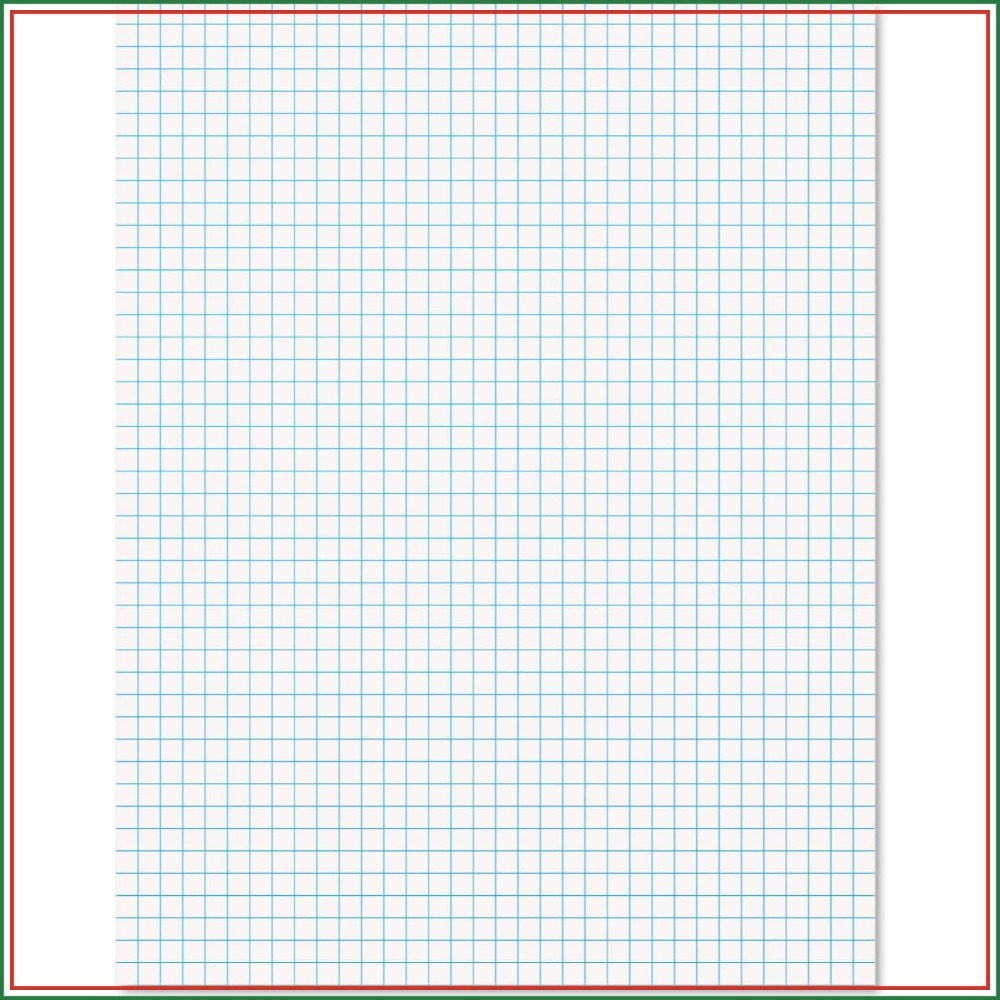 Graph Paper Pad - Bloco de Papel Quadriculado 8,5x11 Polegadas,