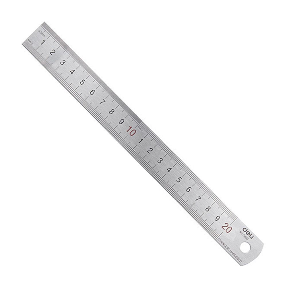 Deli 20cm régua reta de metal  - Stationery Office Supply Store avaliação e preço