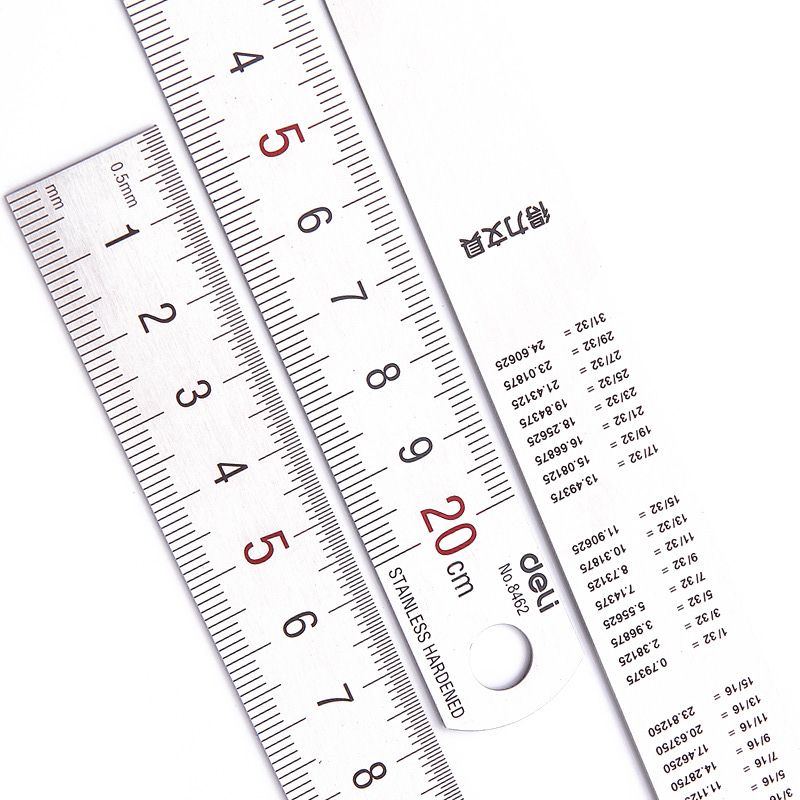 Deli 20cm régua reta de metal  - Stationery Office Supply Store avaliação e preço