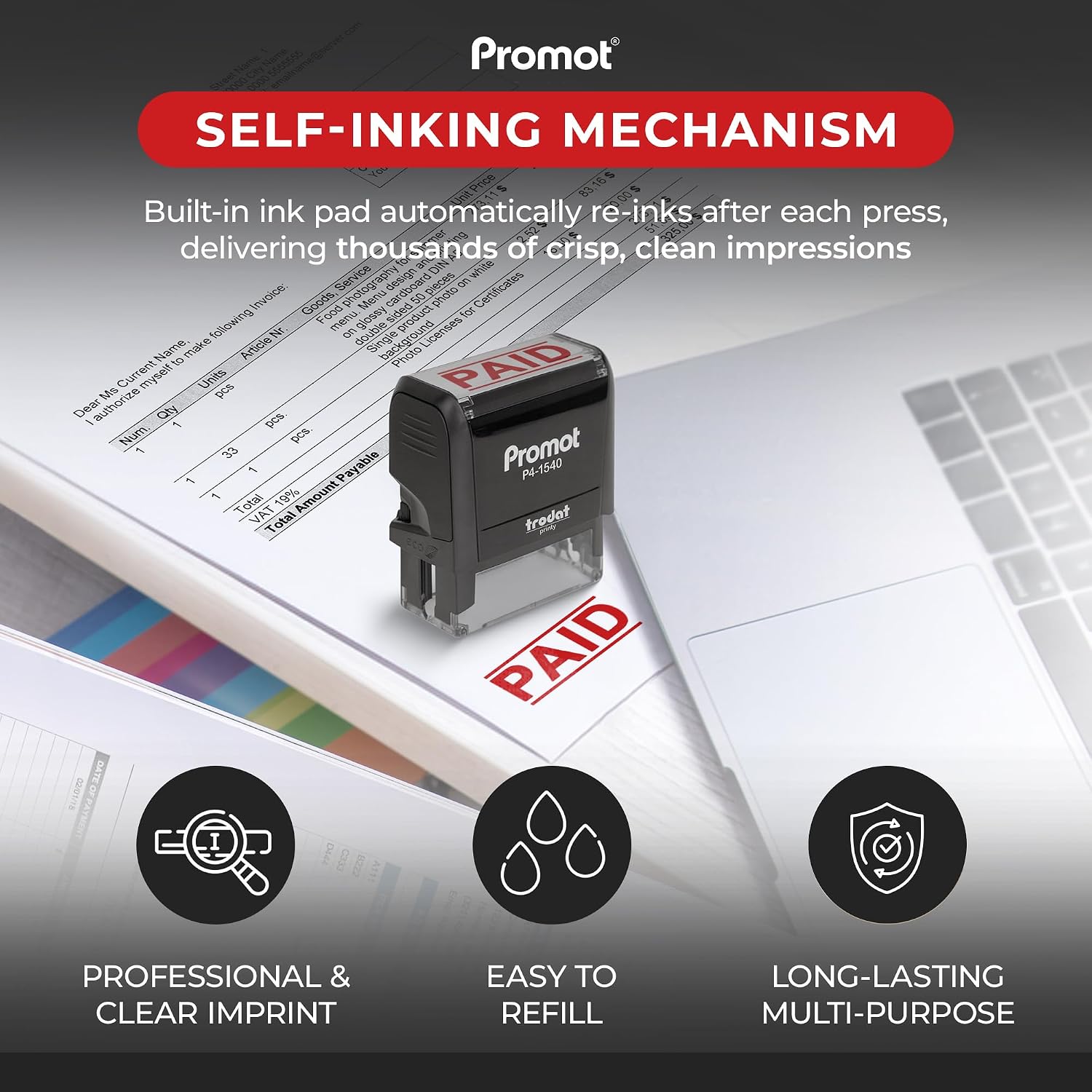 Carimbo Autoentintado Recarreg - Self Inking Stamp avaliação e preço