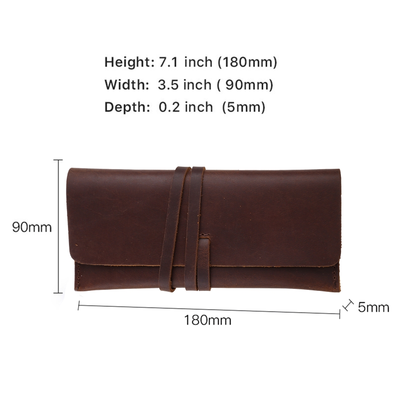 Estojo de couro de vaca artesa - Pen Pouch Roll avaliação e preço